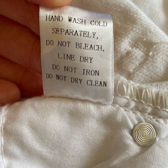 Signature 8 Distressed Skinny White Pant || size Medium - Picture 5 of 7